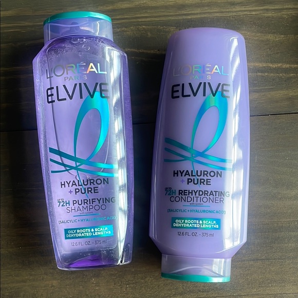 L'Oreal Elvive Hyaluron Pure Hair Care shampoo conditioner Duo NEW - Picture 2 of 4